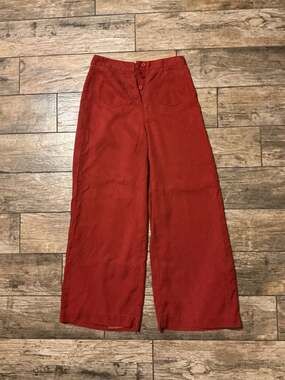 Sugar Lips Pants Size XS Red Wide Leg Sailor Pockets